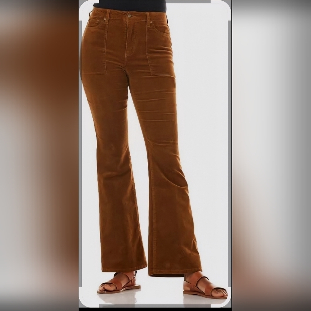 Women's Corduroy Brown Flared Pants